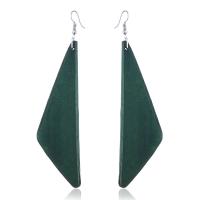 Wood Earring, with Zinc Alloy, for woman nickel, lead & cadmium free 