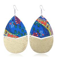 Wood Earring, with Zinc Alloy, for woman nickel, lead & cadmium free 