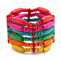 Wood Bracelets, Unisex, multi-colored, 45mm, Inner Approx 70mm 