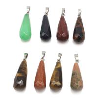 Gemstone Jewelry Pendant, Teardrop, polished, DIY 35*10mm 