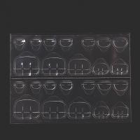 Silikon Nagel Aufkleber, transparent & verschiedene Stile für Wahl, 70x83mm, 24PCs/setzen, verkauft von setzen