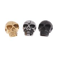 Stainless Steel Beads, Skull, plated, DIY 