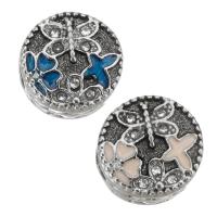 Perles European en acier inoxydable, acier inoxydable 316L, avec strass, Rond, Placage, DIY & avec strass, plus de couleurs à choisir, 11*9mm Environ 4.5mm, Vendu par PC