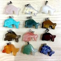 Gemstone Jewelry Pendant, Natural Stone, Animal, 12 pieces & Unisex 