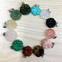 Gemstone Jewelry Pendant, Natural Stone, 12 pieces & Unisex 