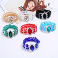 Bracelets de cristal en alliage zinc, avec alliage de zinc, pour femme & avec strass, plus de couleurs à choisir, 42mm, Diamètre inté Environ 160mm, Vendu par PC