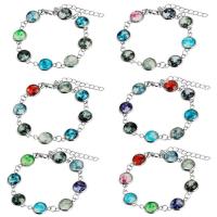 Fashion Time Gem Bracelet Bangle, Zinc Alloy, random style & fashion jewelry & luminated, multi-colored 