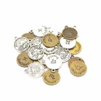 Zinc Alloy Jewelry Pendants, Flat Round, plated, mixed pattern Approx 2mm 