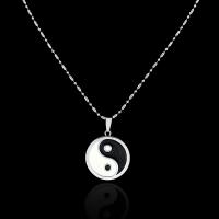 Enamel Zinc Alloy Necklace, fashion jewelry & Unisex, silver color 