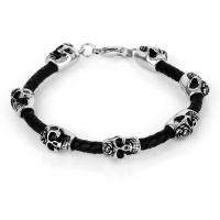 Men Bracelet, Titanium Steel, plated, for man & enamel, black, 10mm Approx 9.05 Inch 