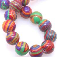 Synthetic Malachite Beads, Round, polished, DIY 