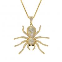 Cubic Zircon Micro Pave Brass Necklace, with Cubic Zirconia, fashion jewelry & Unisex, golden 