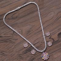 Cubic Zircon Micro Pave Brass Necklace, with Cubic Zirconia, fashion jewelry & Unisex 