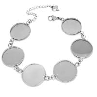 acier inoxydable pièce du bracelet, Placage, normes différentes pour le choix Environ 16.5-21 cm, Vendu par brin