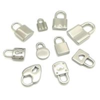 Stainless Steel Pendants, Lock, polished 