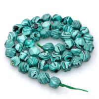 Synthetic Malachite Beads, irregular, polished, DIY & faceted, turquoise blue, 8mm 