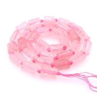 Natural Rose Quartz Beads, Column, polished, DIY, pink 