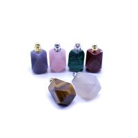 Natural Stone Perfume Bottle Pendant, DIY, mixed colors 