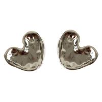 Pendientes de Perno de Aleación de Zinc, chapado en color de plata, diferentes estilos para la opción & para mujer, más colores para la opción, 18x17mm, Vendido por Par