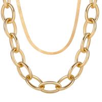 Zinc Alloy Necklace, with 1.97inch extender chain, gold color plated, fashion jewelry & Unisex .27 Inch 