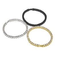 Zinc Alloy Rhinestone Bracelets, plated, fashion jewelry & for man & with rhinestone 