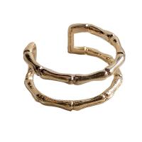 Zinklegierung Manschette Fingerring, goldfarben plattiert, für Frau, 8mm, Innendurchmesser:ca. 17mm, verkauft von PC