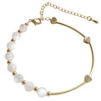 Bracelets Chatoyant, alliage de zinc, avec Oeil de chat, Placage de couleur d'or, pour femme, blanc pouce, Vendu par brin