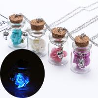 Luminated Necklace, Zinc Alloy, with Glass Bottle, fashion jewelry 