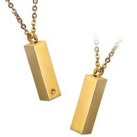 Zinc Alloy Necklace, Rectangle, plated, fashion jewelry & for woman .6 Inch 