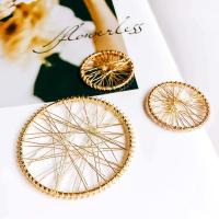 Zinc Alloy Hollow Pendants, gold color plated, DIY 