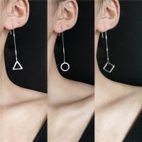 Brass Thread Through Earrings, fashion jewelry 