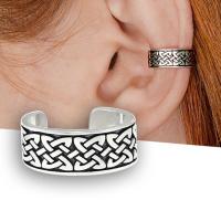 alliage de zinc manchette d'oreille, Placage, bijoux de mode, argent, Vendu par PC