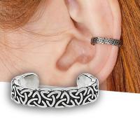 alliage de zinc manchette d'oreille, Placage, bijoux de mode, argent, Vendu par PC