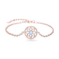 Brass Bracelets, plated, fashion jewelry, rose gold color, 12.6mm Approx 18 cm 