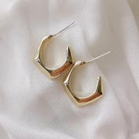 Zinc Alloy Hoop Earring, fashion jewelry, golden 