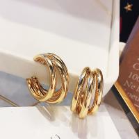 Zinc Alloy Hoop Earring, fashion jewelry 3cm 