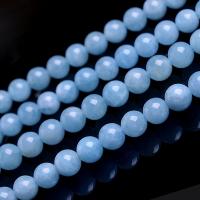 Aquamarine Beads, Round, polished, DIY blue 