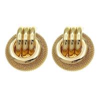 Huggie Hoop Drop Earring, Zinc Alloy, fashion jewelry, golden 