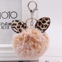 Fur Plush Key Chain, plated, fashion jewelry & Unisex 