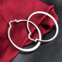 Brass Hoop Earring, plated, fashion jewelry & for woman 