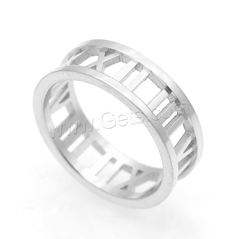 Stainless Steel Finger Ring, plated, different size for choice & for woman & hollow, more colors for choice, 7mm, US Ring Size:6-9, Sold By PC