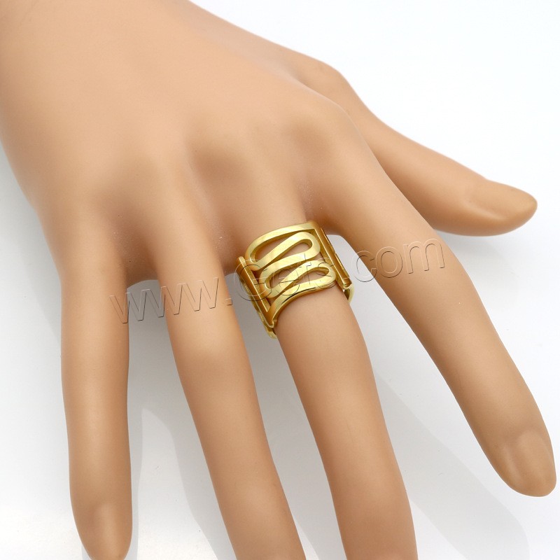 Edelstahl Fingerring, plattiert, unisex & verschiedene Größen vorhanden & hohl, keine, 16mm, Größe:6-9, verkauft von PC