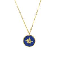 Collier de bijoux de titane, Acier titane, bijoux de mode, bleu, 1.5cm  41+5cm, Vendu par brin