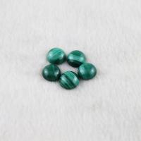 Malachite flat back cabochon, Round, polished, durable & DIY, green, 20mm 