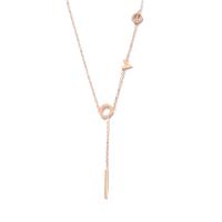 Collier de bijoux de titane, Acier titane, avec 1.96 inch chaînes de rallonge, Placage, styles différents pour le choix & pour femme & avec strass Environ 15.74 pouce, Vendu par brin