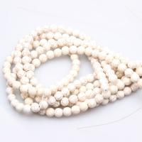 Howlite Beads, Round, polished, DIY white 