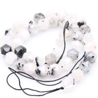 Perles Quartz rutile, Quartz rutile noir, poli, DIY & normes différentes pour le choix & facettes, Vendu par brin