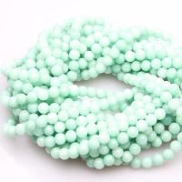 Green Calcedony Beads, Round, polished, DIY light green 