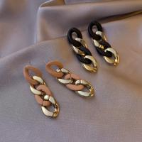 Resin Zinc Alloy Earring, with Resin, plated, for woman 