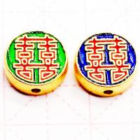 Cloisonne Beads, Zinc Alloy, with enamel, fashion jewelry & DIY 12mm 